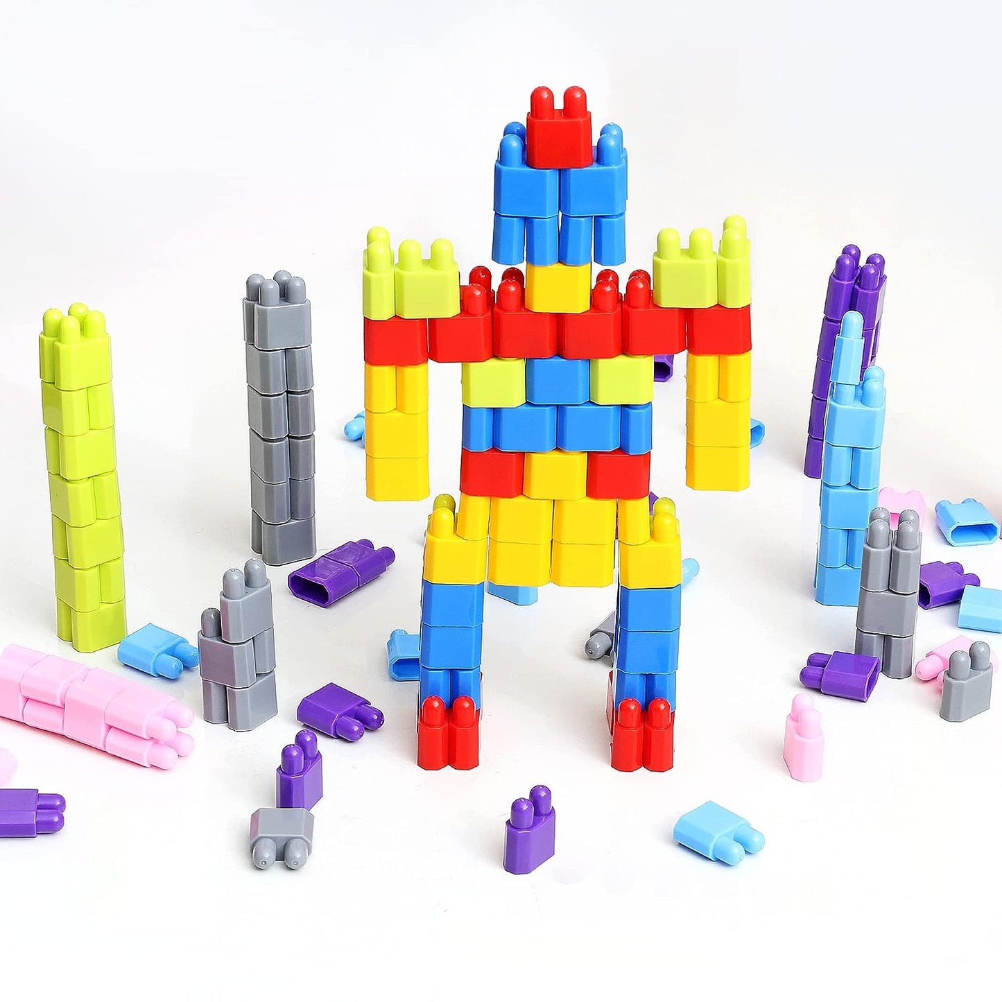 Ekta Bullet Blocks Basic Set Game, 200pcs Interlocking Blocks to Play & Learn Bullet Blocks Activity Game