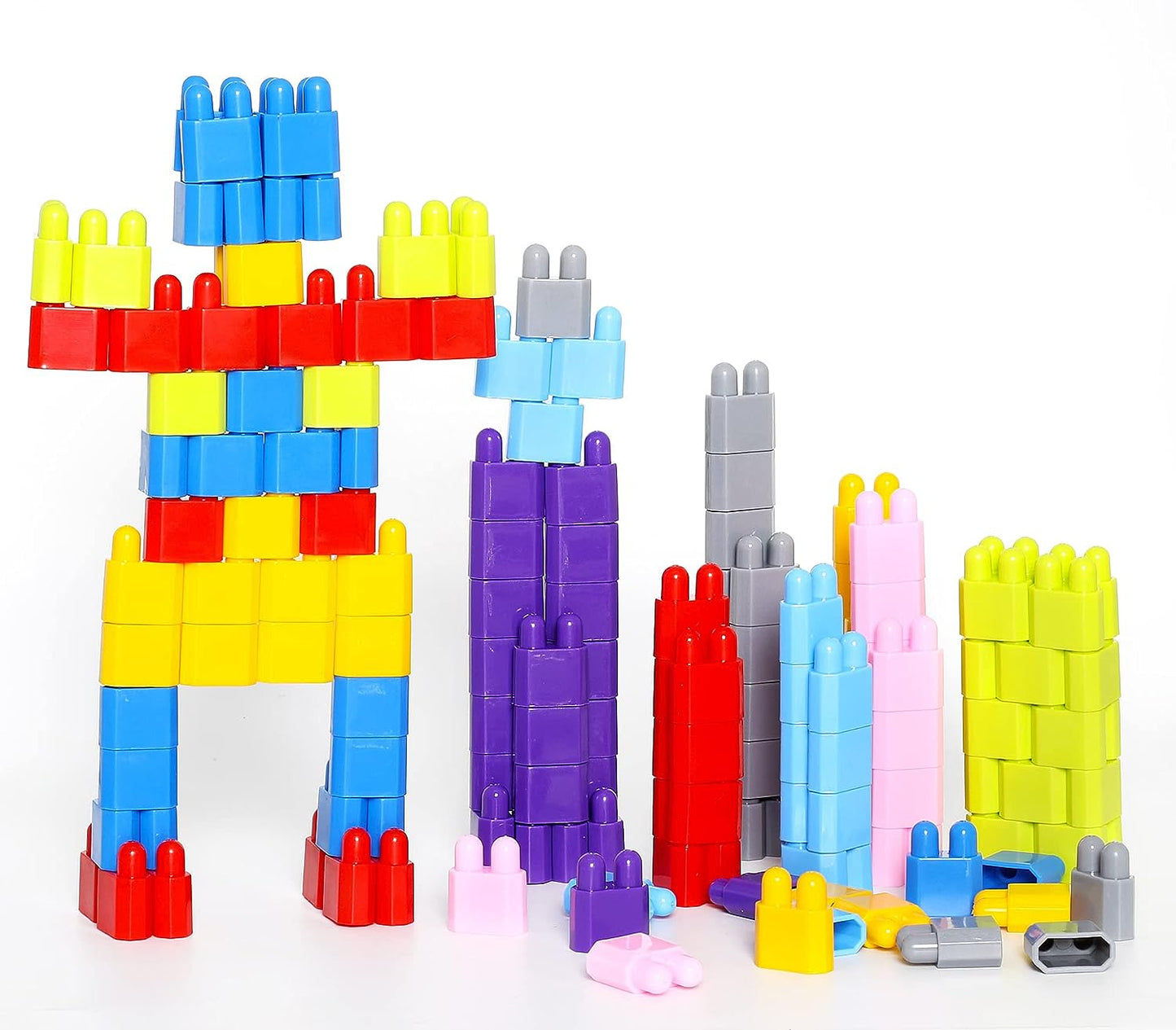 Ekta Bullet Blocks Basic Set Game, 200pcs Interlocking Blocks to Play & Learn Bullet Blocks Activity Game